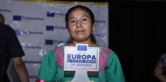 Defensora hondureña de etnia lenca recibe «Premio Europa Derechos Humanos»