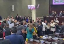Penoso zafarrancho se vivió en el CN, diputados se fueron a los golpes en plena sesión en el legislativo