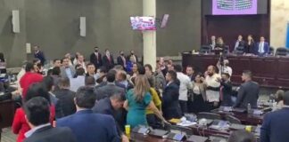 Penoso zafarrancho se vivió en el CN, diputados se fueron a los golpes en plena sesión en el legislativo