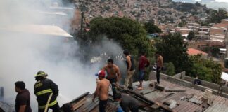 Incendio consume dos viviendas en el barrio San Pablo de Tegucigalpa