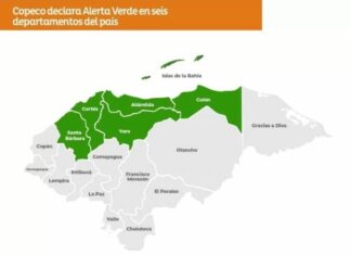 Extienden por 72 horas más Alerta Verde para seis departamentos por frente frío