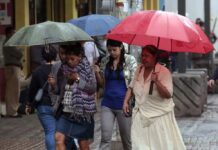 Masa de aire frío provoca lluvias, chubascos y descenso de temperaturas en varias regiones del país