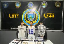 Dipampco captura a tres supuestos miembros de la mara 18 con armamento de guerra