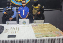 DIPAMPCO captura a un pandillero de la MS-13 en SPS quien portaba municiones, droga y dinero en efectivo
