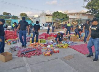 A más de 2 millones de lempiras asciende el decomiso de pólvora en Tegucigalpa