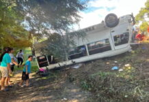 Más de veinte heridos deja el volcamiento de un bus en el occidente de Honduras
