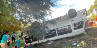 Más de veinte heridos deja el volcamiento de un bus en el occidente de Honduras
