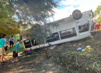 Más de veinte heridos deja el volcamiento de un bus en el occidente de Honduras