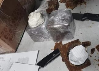 Interceptan cocaina entre raspaduras y tabletas de coco en Aereopuerto de SPS