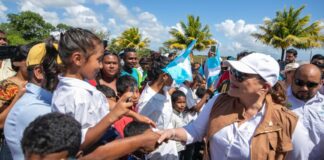 La presidenta Castro inauguró el año lectivo escolar 2023 en La Mosquitia