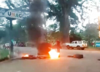 Por supuestas irregularidades en la elección de la rectoría de la UNAG, estudiantes realizan protestas en las instalaciones de este centro