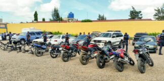 Policía Nacional interviene taller mecánico en SPS y recupera 13 motocicletas que habían sido robadas