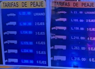 ¡Trancazo vial! Hasta 47 lempiras aumentan las nuevas tarifas en casetas de peaje