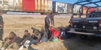 Un total de 48 migrantes hondureños fueron detenidos en la estación de ferrocarril en Puebla, México