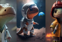 “Dino-profesiones” creados con Inteligencia Artificial: la nueva tendencia en redes sociales