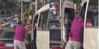 La Direccion Nacional de Vialidad y Transporte busca a conductores que se fueron a golpes esta mañana en Tegucigalpa