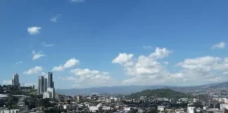 Este día continúan las condiciones secas sobre la mayor parte del territorio hondureño