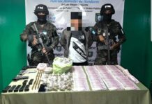 Policia Militar captura en Comayagüela a miembro de la Pandilla 18 en posesión de droga, armas de fuego y dinero