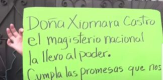 Bases magisteriales se movilizan en SPS en contra de las reformas a la Ley de Inprema