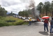 Pobladores se tomaron la carretera salida a Olancho exigiendo el servicio de agua potable