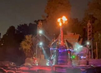 Atracción de dragón en parque de Disney de California se incendia