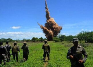 Fuerzas de seguridad destruyen pista clandestina usada para narcotráfico en Gracias a Dios