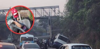 Bus rapidito provoca fuerte accidente de tránsito en el bulevar de FFAA y deja varias personas heridas