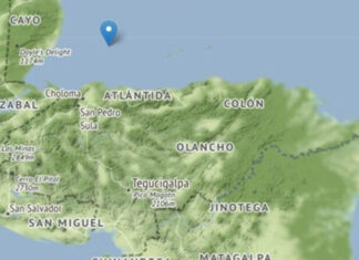Sismo de 4.4 grados en la escala de Richter se reportó este sábado en Tela, Atlántida