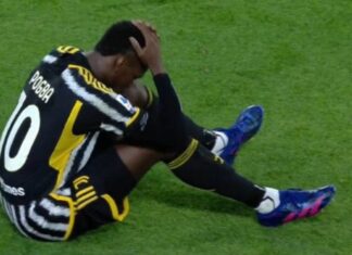 Pogba vuelve a ser titular 390 días después y se retira lesionado en el minuto 21