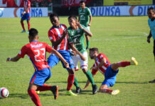 Marathón y Olimpia empatan 1-1 en la semifinal de ida del torneo clausura