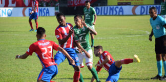 Marathón y Olimpia empatan 1-1 en la semifinal de ida del torneo clausura