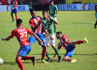 Marathón y Olimpia empatan 1-1 en la semifinal de ida del torneo clausura