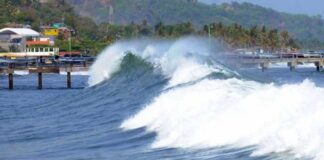 Declaran alerta verde por 72 horas en el Golfo de Fonseca, por alto oleaje