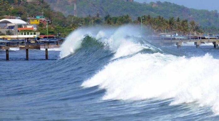 Declaran alerta verde por 72 horas en el Golfo de Fonseca, por alto oleaje