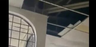 Fuertes lluvias provocan el colapso de gran parte del techo del Hospital San Isidro, en Tocoa, Colón