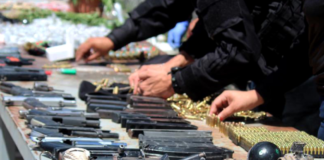 PMOP decomisa arsenal de armas y municiones en la cárcel de Siria en El Porvenir, Francisco Morazán