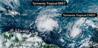 La tormenta tropical Cindy se fortalece rumbo a las Antillas Menores y Bret se disipa en el Caribe