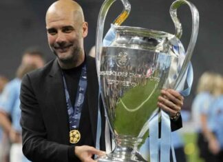 Guardiola, primer entrenador con dos tripletes