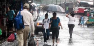 Para este sábado persiste el pronóstico de lluvias en el territorio nacional