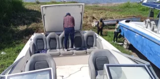 Incautan una lancha utilizada por organizaciones criminales para el trasiego de drogas en La Mosquitia