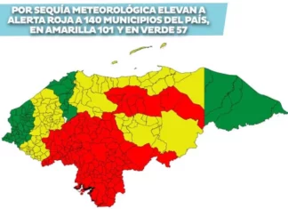 En alerta roja 141 municipios del país debido a la sequía