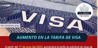 A partir del 17 de junio sube tarifa de visas a EE. UU.