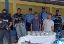 Capturan a dos individuos en posesión de 40 libras de marihuana en Tocoa, Colón