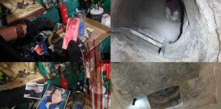 Autoridades policiales hallan altar satánico y un túnel perteneciente a una estructura criminal en la colonia Eben Ezer de Chamelecón
