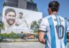 Un mural de 20 metros de un Messi sonriente le da la bienvenida a Miami