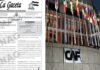 Publican en La Gaceta la adhesión de Honduras al CAF, pese a que el acta no fue aprobada por la mayoría de diputados