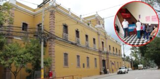 Colectivos de Libre protestan exigiendo plazas laborales e impiden el acceso al director del Hospital San Felipe