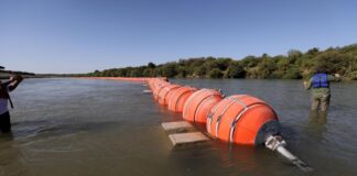 Hallan un cuerpo sin vida en la nueva barrera antimigrantes del Río Bravo