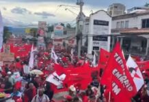 Militantes de Libre listos para movilizarse hoy desde Casa Presidencial hacia el Congreso Nacional