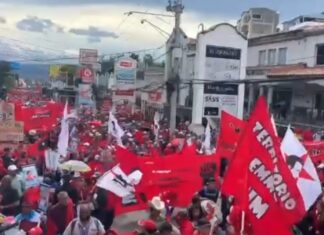 Militantes de Libre listos para movilizarse hoy desde Casa Presidencial hacia el Congreso Nacional